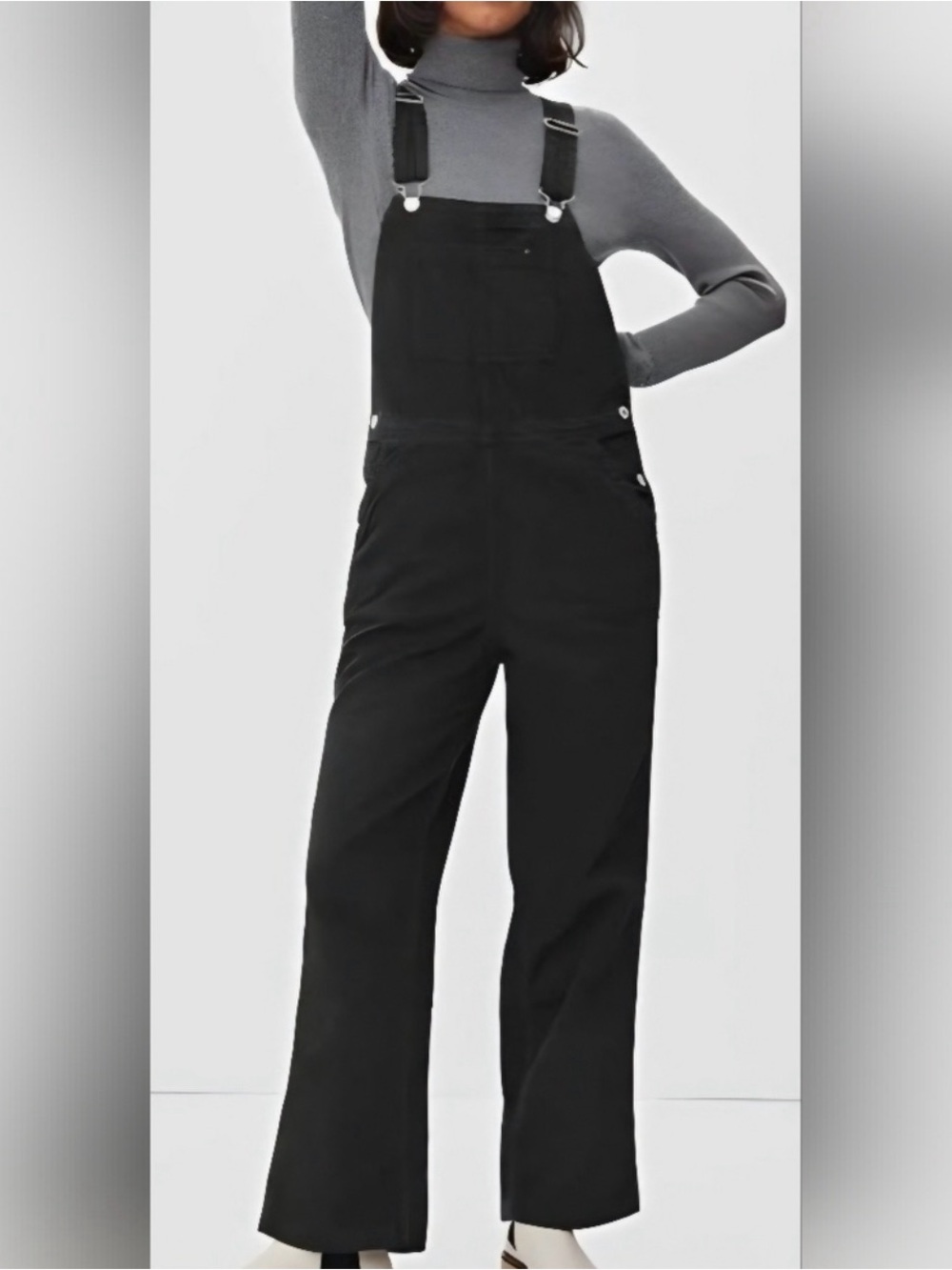 Everlane Black Denim Overalls
